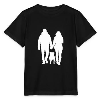 Paar mit Stafford - Stanley/Stella Kinder T-Shirt MINI CREATOR  - Schwarz - Vorne - Mikhail (115cm)
