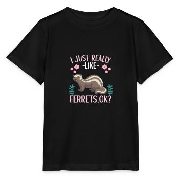 Frettchen Marder Frettchenbesitzer - Stanley/Stella Kinder T-Shirt MINI CREATOR  - Schwarz - Vorne - Mikhail (115cm)