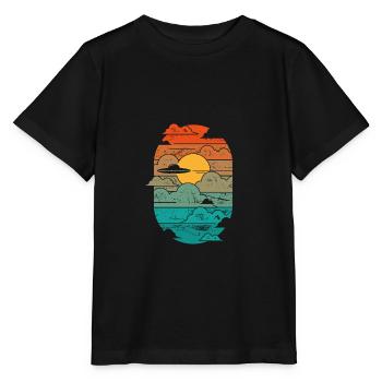 UFO im Himmel - Stanley/Stella Kinder T-Shirt MINI CREATOR  - Schwarz - Vorne - Mikhail (115cm)