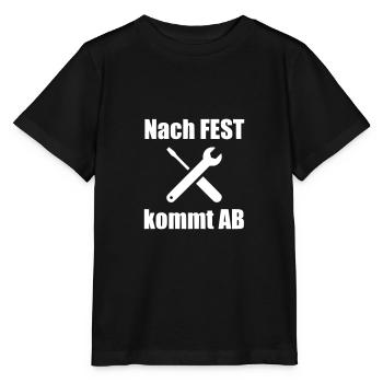 Nach fest kommt bekanntlich ab - Stanley/Stella Kinder T-Shirt MINI CREATOR  - Schwarz - Vorne - Mikhail (115cm)
