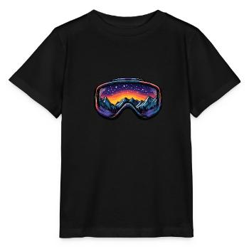 Skibrille Berge - Stanley/Stella Kinder T-Shirt MINI CREATOR  - Schwarz - Vorne - Mikhail (115cm)