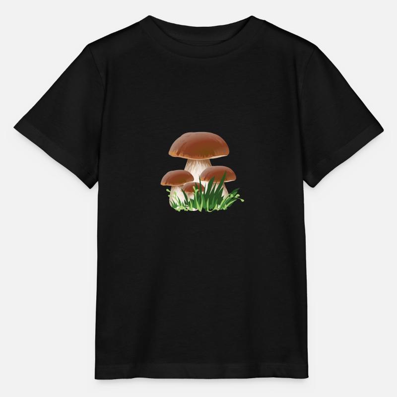 Chasseur d’éponges cèpes - T-shirt bio MINI CREATOR Stanley/Stella Enfant - noir