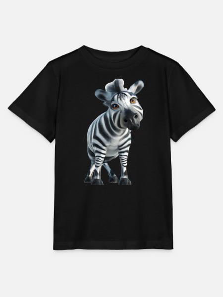 Niedliches Zebra Design - Stanley/Stella Kinder T-Shirt MINI CREATOR  - Schwarz