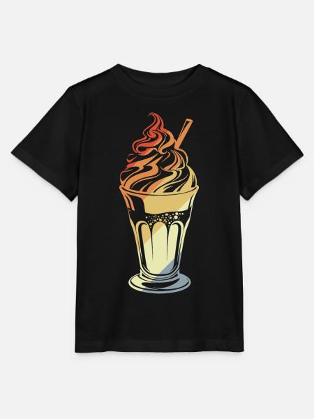 Eisbecher Retro Stil - Stanley/Stella Kinder T-Shirt MINI CREATOR  - Schwarz