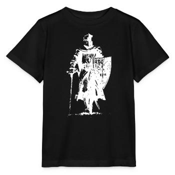 Silhouette du Chevalier en Armure - T-shirt bio MINI CREATOR Stanley/Stella Enfant - noir - Devant - Mikhail (115cm)