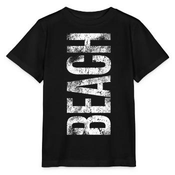 Conception de fautes de frappe de plage | Vacances à la plage - T-shirt bio MINI CREATOR Stanley/Stella Enfant - noir - Devant - Mikhail (115cm)