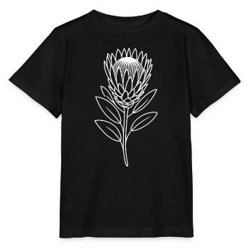 Protea Line Art on Fabric - Stanley/Stella MINI CREATOR Kids’ T-Shirt - black - Front - Mikhail (115cm)
