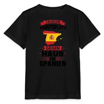 Spanien Flagge spanisch Geschenk - Stanley/Stella Kinder T-Shirt MINI CREATOR  - Schwarz - Vorne - Mikhail (115cm)