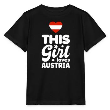 Drapeau de l’Autriche Autriche Drapeau autrichien AT - T-shirt bio MINI CREATOR Stanley/Stella Enfant - noir - Devant - Mikhail (115cm)