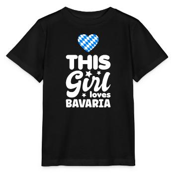 Bavaria Flag Used Look Bavarian Flag Vintage - Stanley/Stella MINI CREATOR Kids’ T-Shirt - black - Front - Mikhail (115cm)