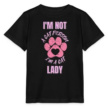 Cat Cats Crazy Cat Lady Cat Man - Stanley/Stella MINI CREATOR Kids’ T-Shirt - black - Front - Mikhail (115cm)