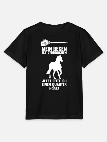 Pferd Reitsport Reiten Pferdesport Quarter Horse - Stanley/Stella Kinder T-Shirt MINI CREATOR - Schwarz
