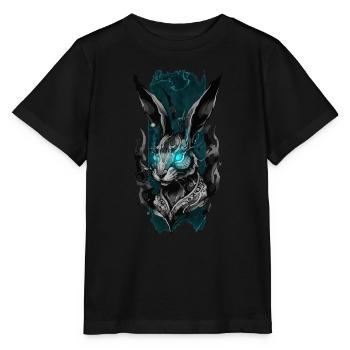Leuchtender Lapin: Leuchtender Hase Strahlkraft - Stanley/Stella Kinder T-Shirt MINI CREATOR  - Schwarz - Vorne - Mikhail (115cm)