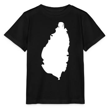 Saint Lucia map flag - Stanley/Stella MINI CREATOR Kids’ T-Shirt - black - Front - Mikhail (115cm)