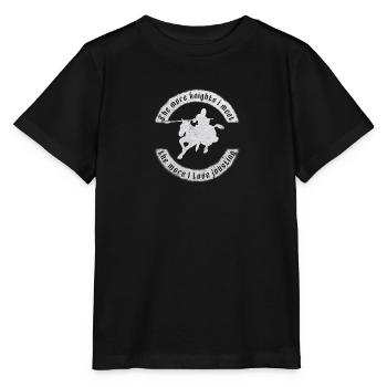 Tjost Lanzenstechen Ritter auf Pferd Mittelalter - Stanley/Stella Kinder T-Shirt MINI CREATOR  - Schwarz - Vorne - Mikhail (115cm)