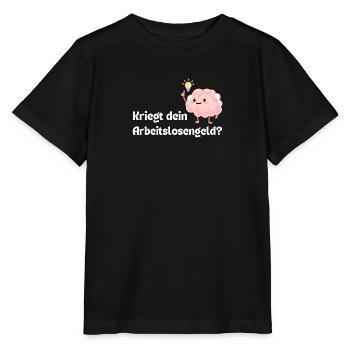 Unemployment benefit recipient brain - Stanley/Stella MINI CREATOR Kids’ T-Shirt - black - Front - Mikhail (115cm)