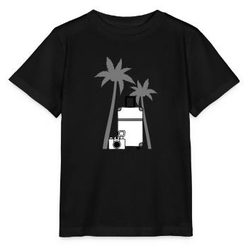 Caméra valise palme - T-shirt bio MINI CREATOR Stanley/Stella Enfant - noir - Devant - Mikhail (115cm)