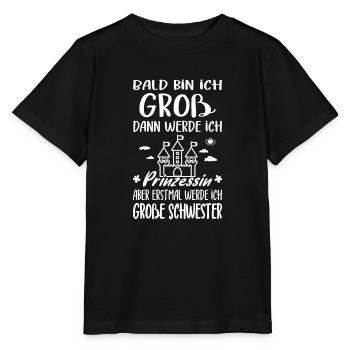 I'm going to be big sister princess offspring - Stanley/Stella MINI CREATOR Kids’ T-Shirt - black - Front - Mikhail (115cm)