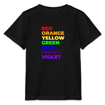 Rainbow colours - Stanley/Stella MINI CREATOR Kids’ T-Shirt - black - Front - Mikhail (115cm)
