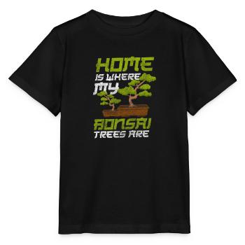Bonsai Yoga Entspannung Natur - Stanley/Stella Kinder T-Shirt MINI CREATOR  - Schwarz - Vorne - Mikhail (115cm)