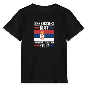 Serbe Serbe Serbie - T-shirt bio MINI CREATOR Stanley/Stella Enfant - noir - Devant - Mikhail (115cm)