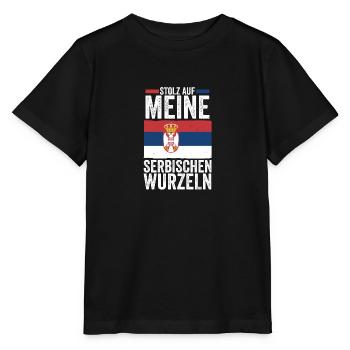 Serbe Serbe Serbie - T-shirt bio MINI CREATOR Stanley/Stella Enfant - noir - Devant - Mikhail (115cm)
