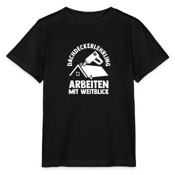 Roofing training apprentice Auzbi roofer - Stanley/Stella MINI CREATOR Kids’ T-Shirt - black - Front - Mikhail (115cm)