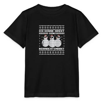 Weihnachtsmann Weihnachtsfest Ugly Christmas - Stanley/Stella Kinder T-Shirt MINI CREATOR  - Schwarz - Vorne - Mikhail (115cm)