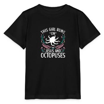 Octopus Outfit Octopus Octopus - Stanley/Stella MINI CREATOR Kids’ T-Shirt - black - Front - Mikhail (115cm)