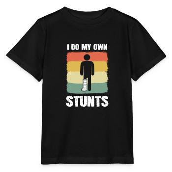 Gebrochenes Bein - Stanley/Stella Kinder T-Shirt MINI CREATOR  - Schwarz - Vorne - Mikhail (115cm)