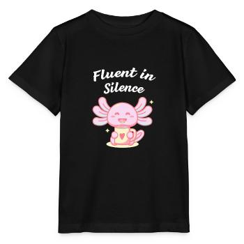Fluently silent introverted punt - Stanley/Stella MINI CREATOR Kids’ T-Shirt - black - Front - Mikhail (115cm)