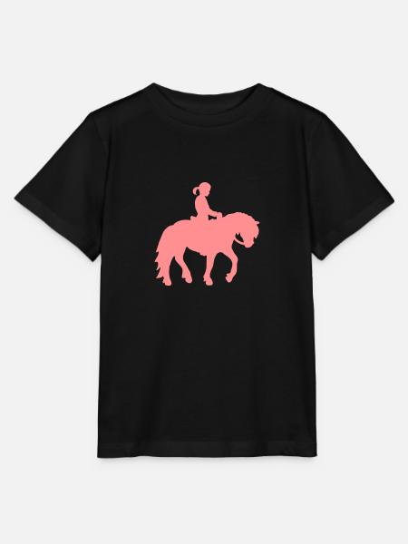 Ponyreiten Mädchen - Stanley/Stella Kinder T-Shirt MINI CREATOR - Schwarz