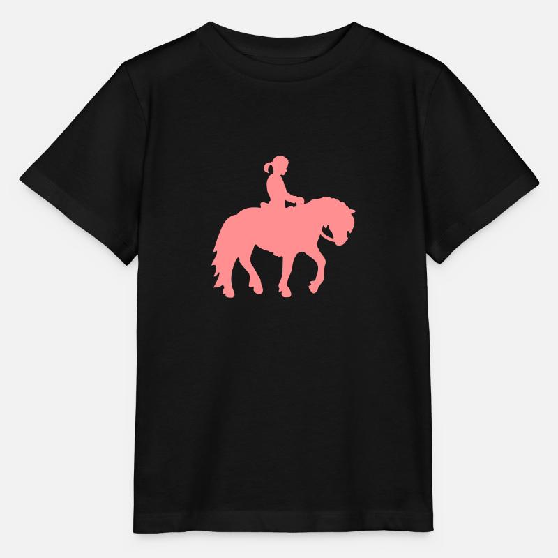 Ponyreiten Mädchen - Stanley/Stella Kinder T-Shirt MINI CREATOR - Schwarz