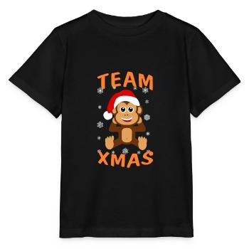 Team Schimpanse Xmas für Service Crews - Stanley/Stella Kinder T-Shirt MINI CREATOR  - Schwarz - Vorne - Mikhail (115cm)