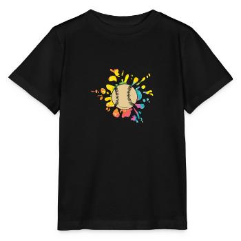 Baseballspieler Baseball - Stanley/Stella Kinder T-Shirt MINI CREATOR  - Schwarz - Vorne - Mikhail (115cm)