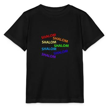 SHALOM RAINBOW WATERFALL - Geschenkidee - Stanley/Stella Kinder T-Shirt MINI CREATOR  - Schwarz - Vorne - Mikhail (115cm)
