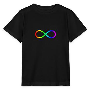 Lemniscate Rainbow Géométrie sacrée - T-shirt bio MINI CREATOR Stanley/Stella Enfant - noir - Devant - Mikhail (115cm)