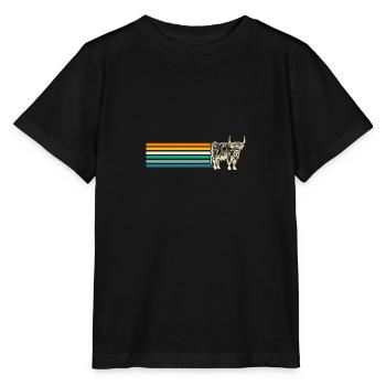 Cow Cattle Highland Cattle - Stanley/Stella MINI CREATOR Kids’ T-Shirt - black - Front - Mikhail (115cm)