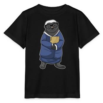 Dachs Sekretärin Ordner Büro - Stanley/Stella Kinder T-Shirt MINI CREATOR  - Schwarz - Vorne - Mikhail (115cm)