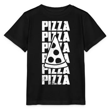 Tranche de pizza - T-shirt bio MINI CREATOR Stanley/Stella Enfant - noir - Devant - Mikhail (115cm)