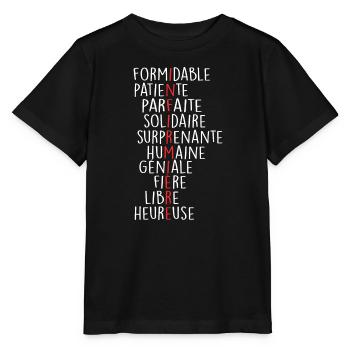 Définition infirmière - T-shirt bio MINI CREATOR Stanley/Stella Enfant - noir - Devant - Mikhail (115cm)