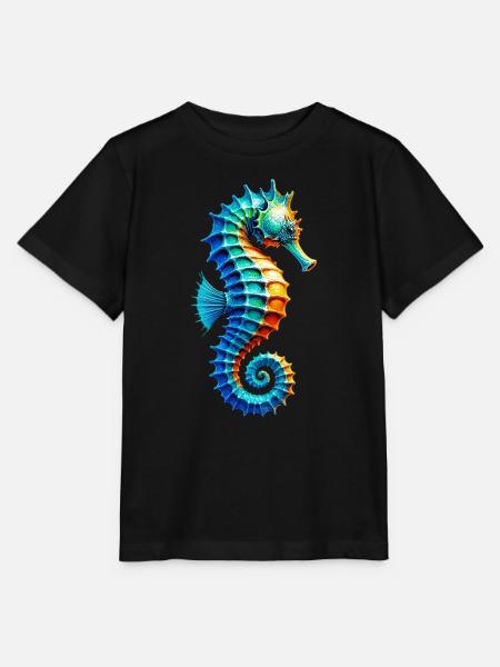 Seepferdchen - Stanley/Stella Kinder T-Shirt MINI CREATOR - Schwarz