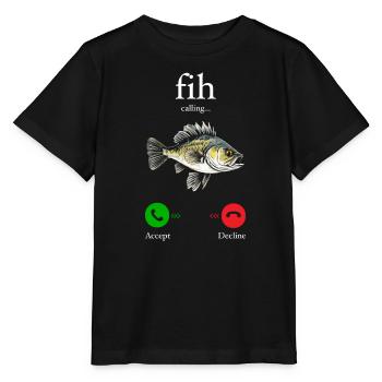 Lustiger Fih Fisch Meme Fisch Fih Lustiger falsch geschriebener Fisch - Stanley/Stella Kinder T-Shirt MINI CREATOR  - Schwarz - Vorne - Mikhail (115cm)