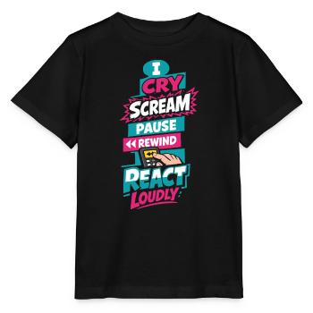 Anime-fangirl Schreit Anime-reaktion - Stanley/Stella Kinder T-Shirt MINI CREATOR  - Schwarz - Vorne - Mikhail (115cm)