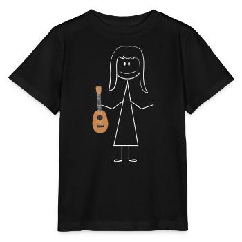 Ukulélé hawaïen ukulélé Ukulélé Girl - T-shirt bio MINI CREATOR Stanley/Stella Enfant - noir - Devant - Mikhail (115cm)