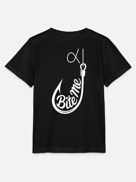 Bite Me Hook Grafik-Tee - Stanley/Stella Kinder T-Shirt MINI CREATOR - Schwarz
