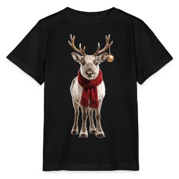 Proud Christmas Reindeer - Stanley/Stella MINI CREATOR Kids’ T-Shirt - black - Front - Mikhail (115cm)