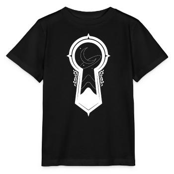 Türschloss Mond Nacht Himmel Mystisch Optik - Stanley/Stella Kinder T-Shirt MINI CREATOR  - Schwarz - Vorne - Mikhail (115cm)