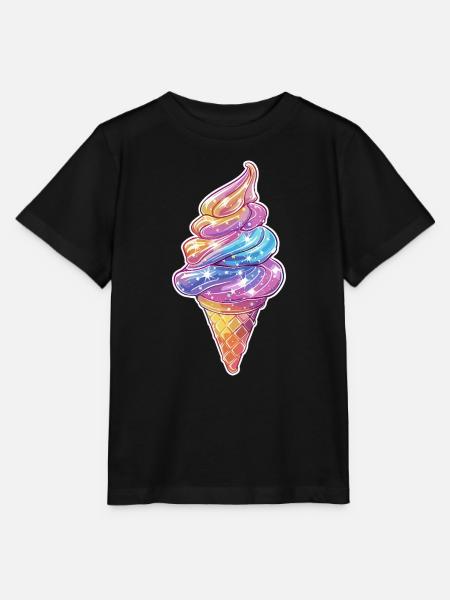 Regenbogen Softeis - Stanley/Stella Kinder T-Shirt MINI CREATOR - Schwarz