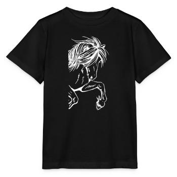 Isi im Galopp - Stanley/Stella Kinder T-Shirt MINI CREATOR  - Schwarz - Vorne - Mikhail (115cm)